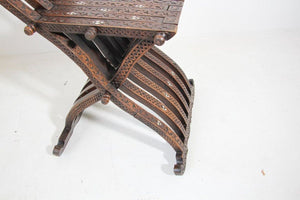 Moorish 19th Century Folding Chair Inlaid