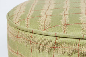 Modern Lime Green Round Moroccan Art Deco Upholstered Stool