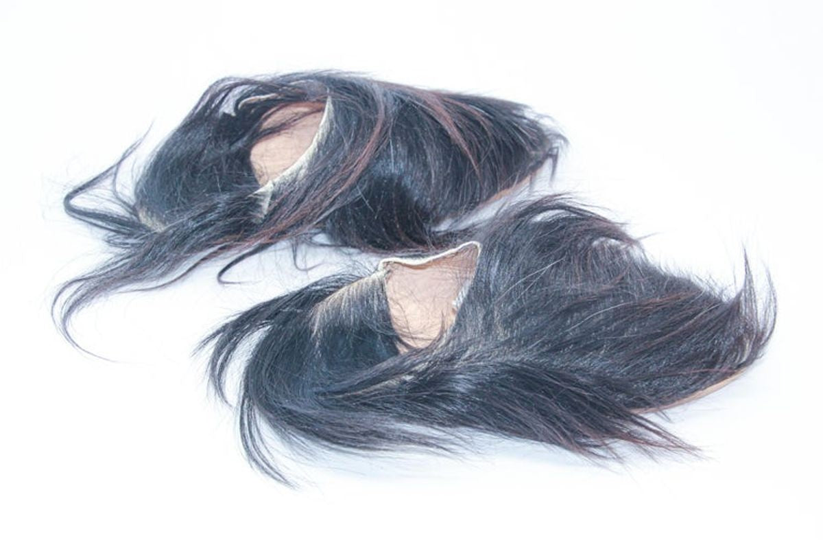 Gucci goat hair slippers hotsell