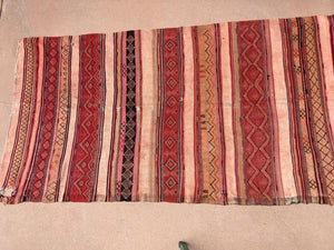 Moroccan Vintage Kilim Tribal Rug, circa 1960's