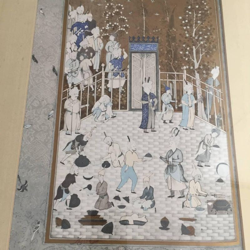 ndian Mughal Style Miniature Print