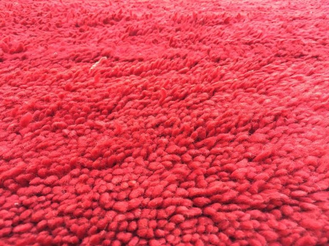 Vintage Red Tribal Moroccan Rug