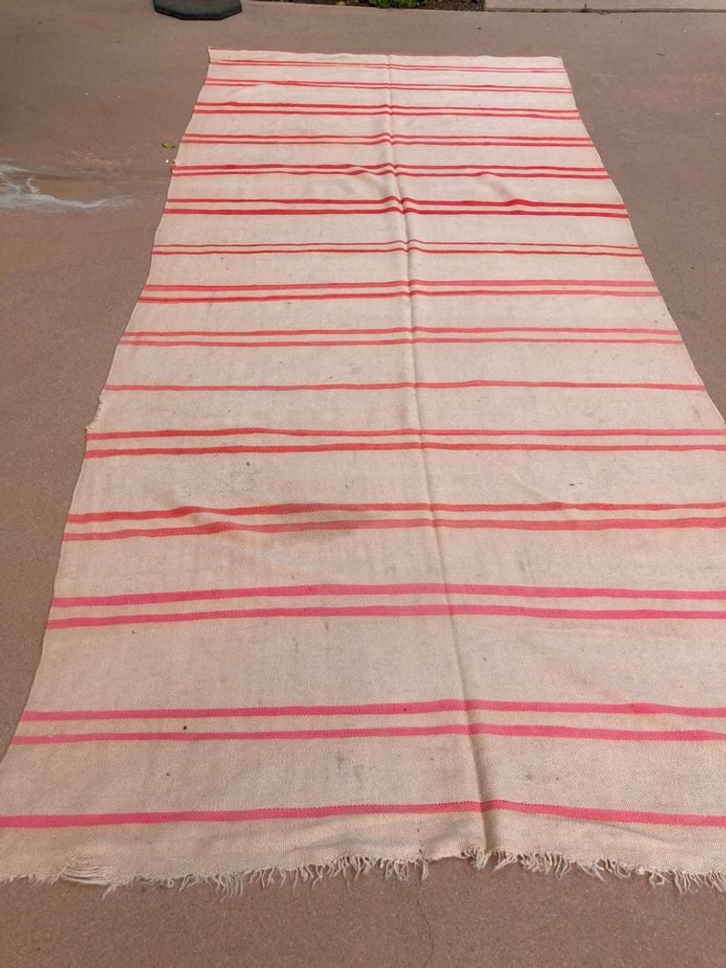 Moroccan Vintage Organic Hand-Woven Textile, circa 1960