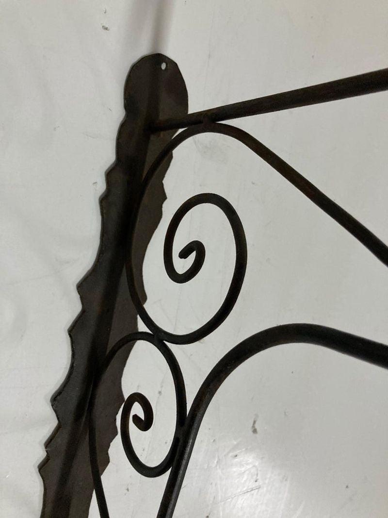 Large Wrought Iron Scrolling Wall Mounted Bracket for Lanterns or Signs