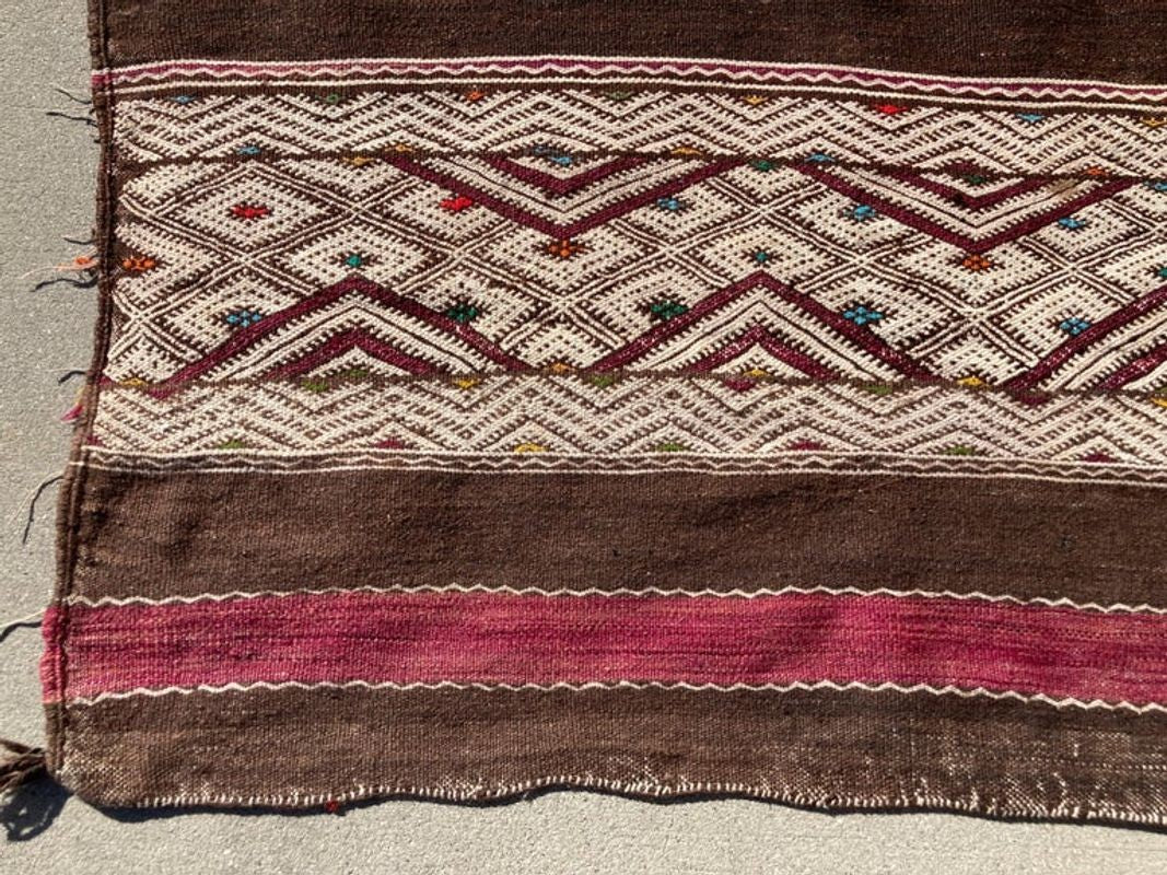 Moroccan Vintage Tribal Kilim Rug Textile North Africa