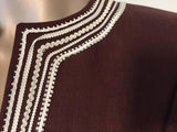 Escada Linen Chocolate Brown Caftan Dress Coat