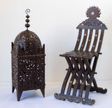 Outdoor Moroccan Hurricane Metal Candle Lantern