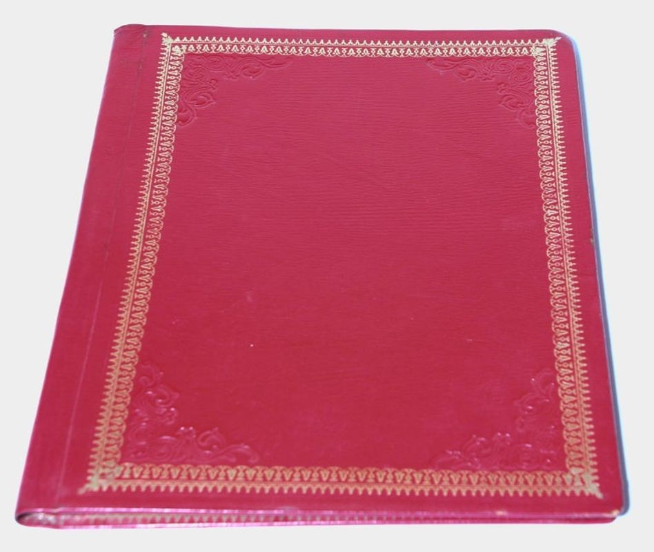 Vintage Moroccan Embossed Leather Padfolio