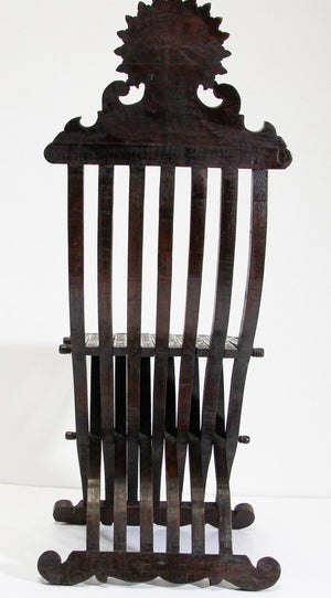 Middle Eastern 19th Century Inlaid Moorish Folding Chair
