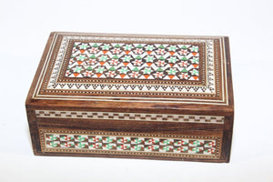 1940s Antique Fine Micro Mosaic Moorish Inlaid Decorative Box