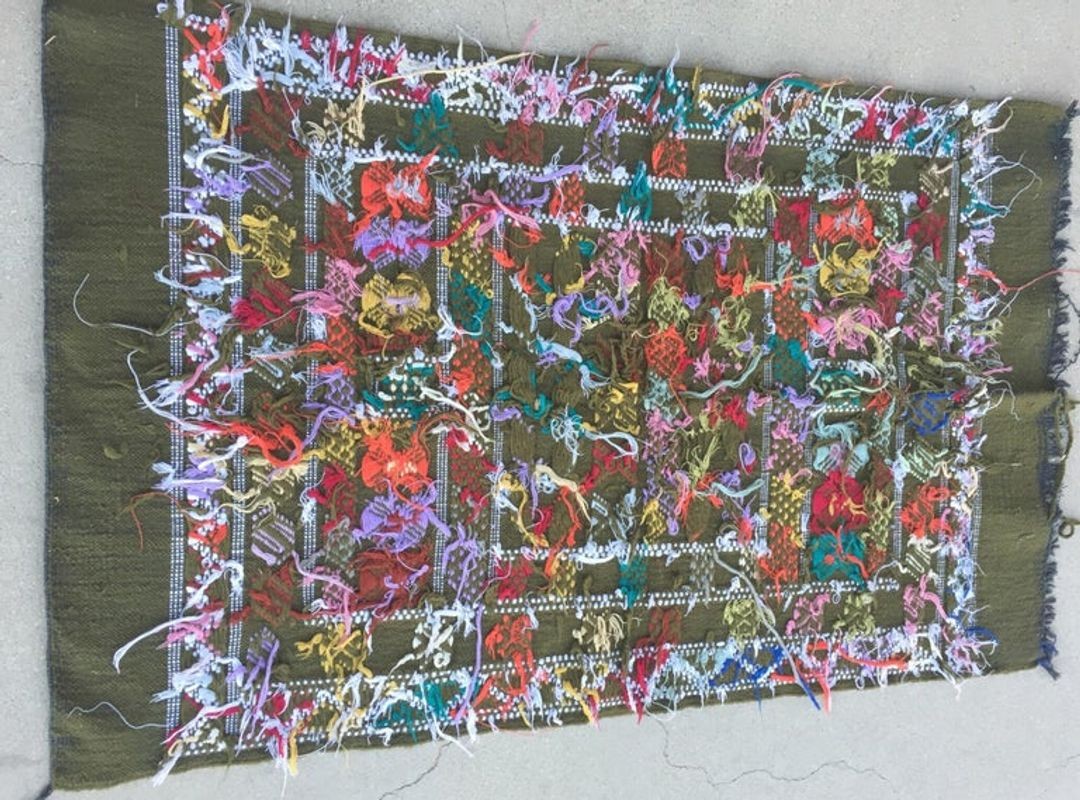 1980s Vintage Moroccan Berber Rug