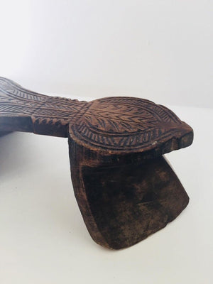 Antique Carved Wooden Harem Shoe