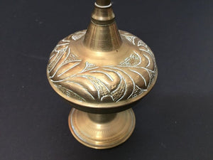 Brass Repousse Rose Water Perfume Sprinkler Bottle