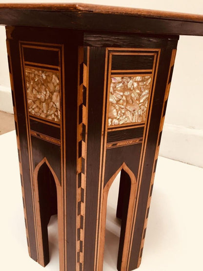 19th Century Hand-Carved Moorish Side Table from Turkey