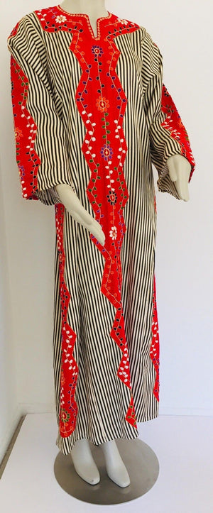 Vintage Middle Eastern Ethnic Caftan, Kaftan Maxi Dress