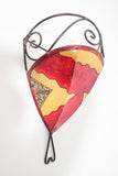 Vintage Parchment Moroccan African Tribal Art Wall Sconce