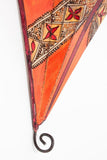 Moroccan Parchment Handpainted Folk Art Wall Sconce