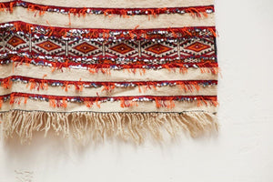 1960s Moroccan Tribal Wedding Rug with Sequins North Africa, Handira