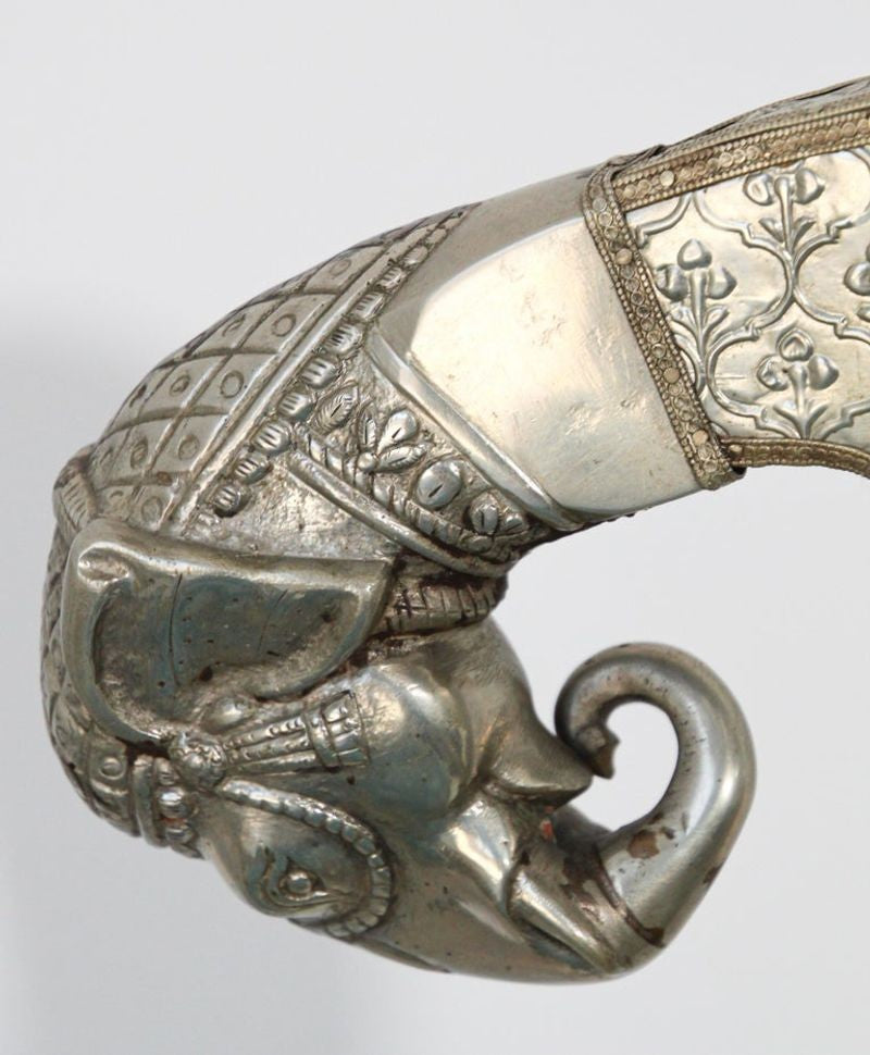 Anglo-Indian Silvered Wrapped Clad Side Chairs a Pair