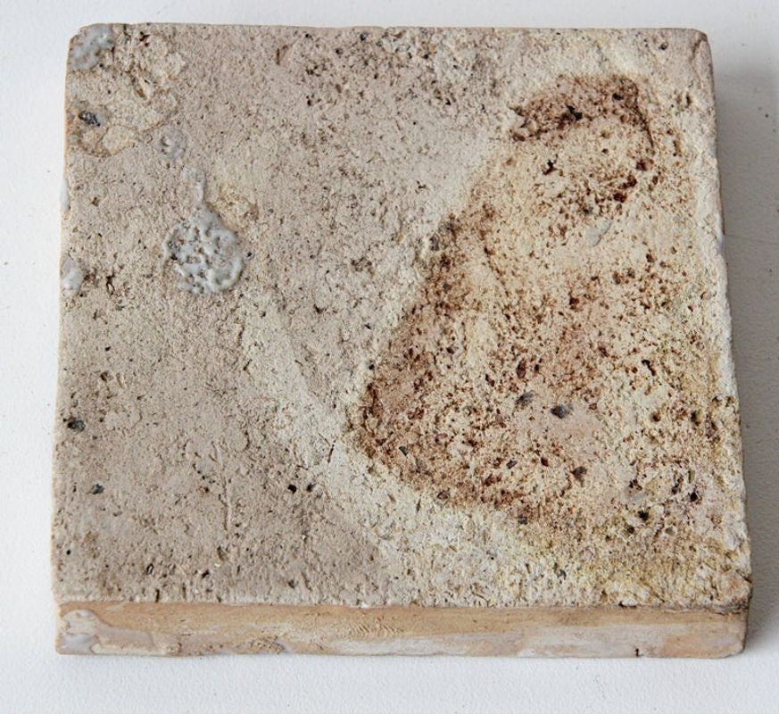 Moorish Moroccan Tile with Arabic Writing in Brown