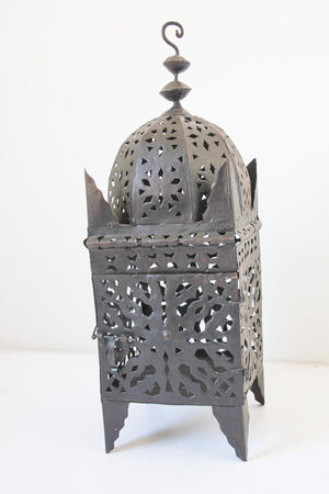 Large Moroccan Moorish Hurricane Metal Candle Lantern