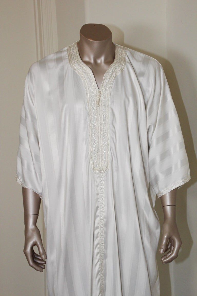Moroccan Vintage Gentleman White Caftan, Kaftan