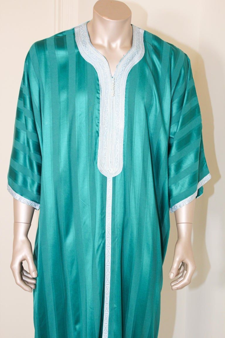 Moroccan Vintage Gentleman Emerald Green Caftan
