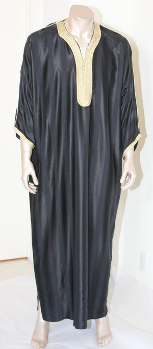 Moroccan Black Vintage Gentleman Caftan