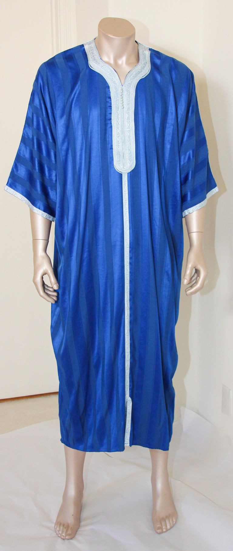Moroccan Vintage Gentleman Royal Blue Caftan