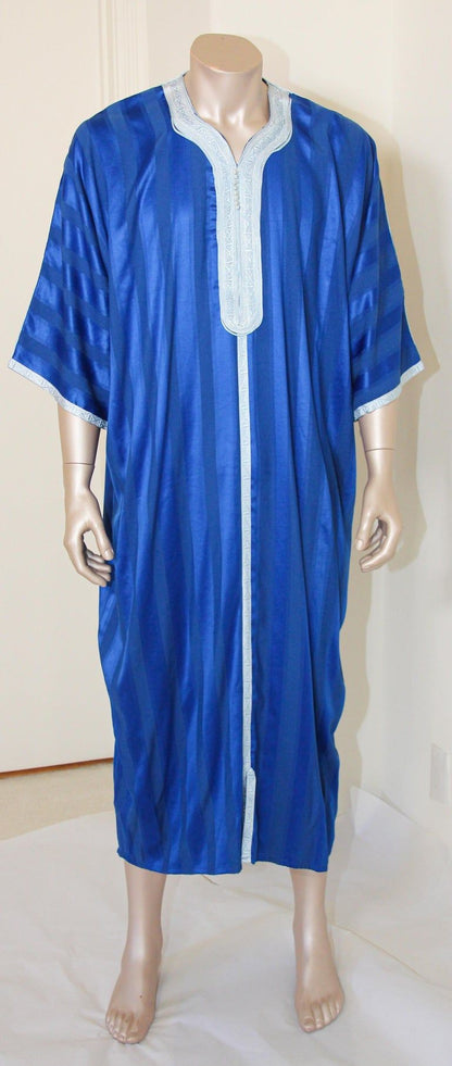 Moroccan Vintage Gentleman Royal Blue Caftan