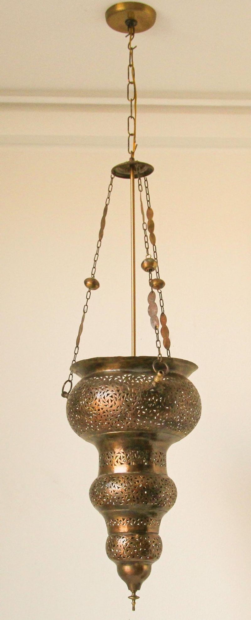 Moroccan Hanging Brass Chandelier Andalusian Moorish Style