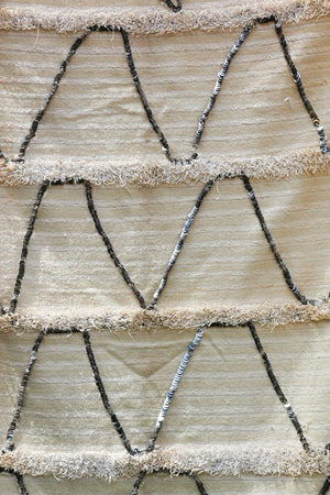 Vintage Tribal Moroccan Textile Handcrafted Wedding Blanket Throw with Sequins