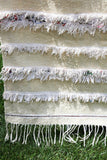 1960s Vintage Authentic Moroccan Wedding Blanket Throw with Sequins