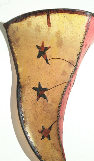 Handpainted Moroccan Folk Art Decorative Wall Sconce