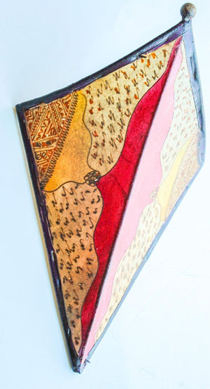Hand-Painted Parchment Moroccan Art Wall Sconce