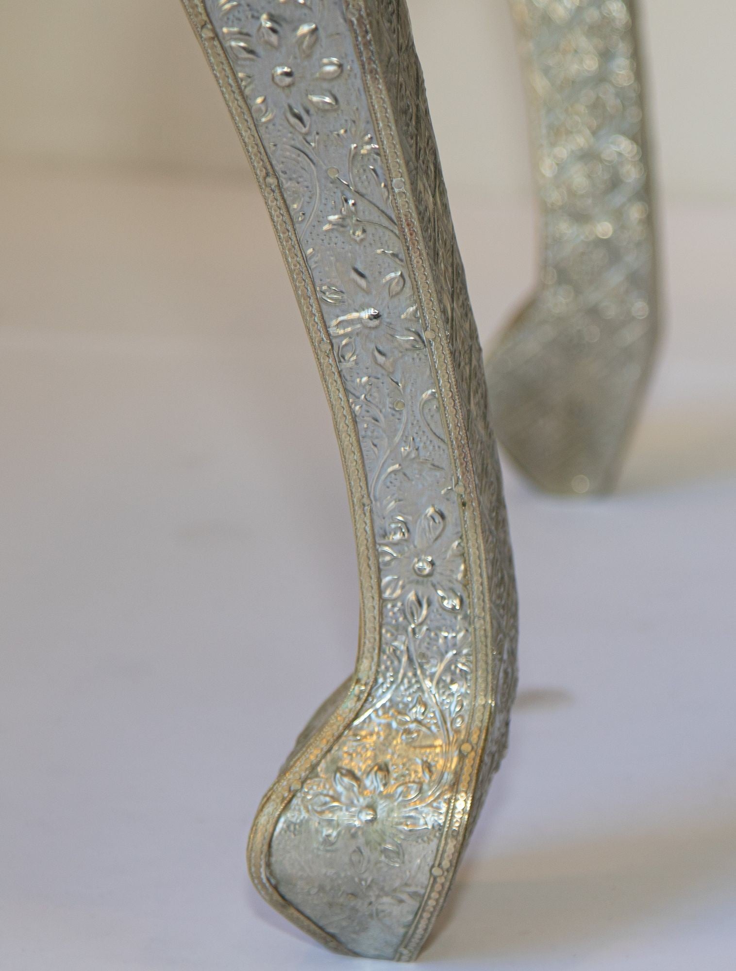 Vintage Anglo-Indian Silver Clad Side Low Table