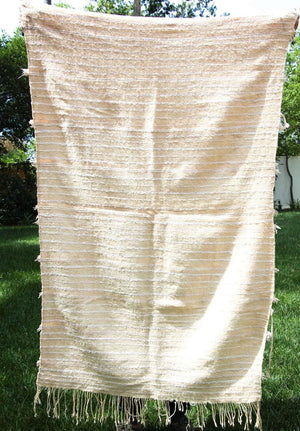 Vintage Tribal Moroccan Handcrafted Wedding Sequined Blanket Throw