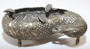 Mughal Indian Raj Style Elephant Shape Silver Ashtray
