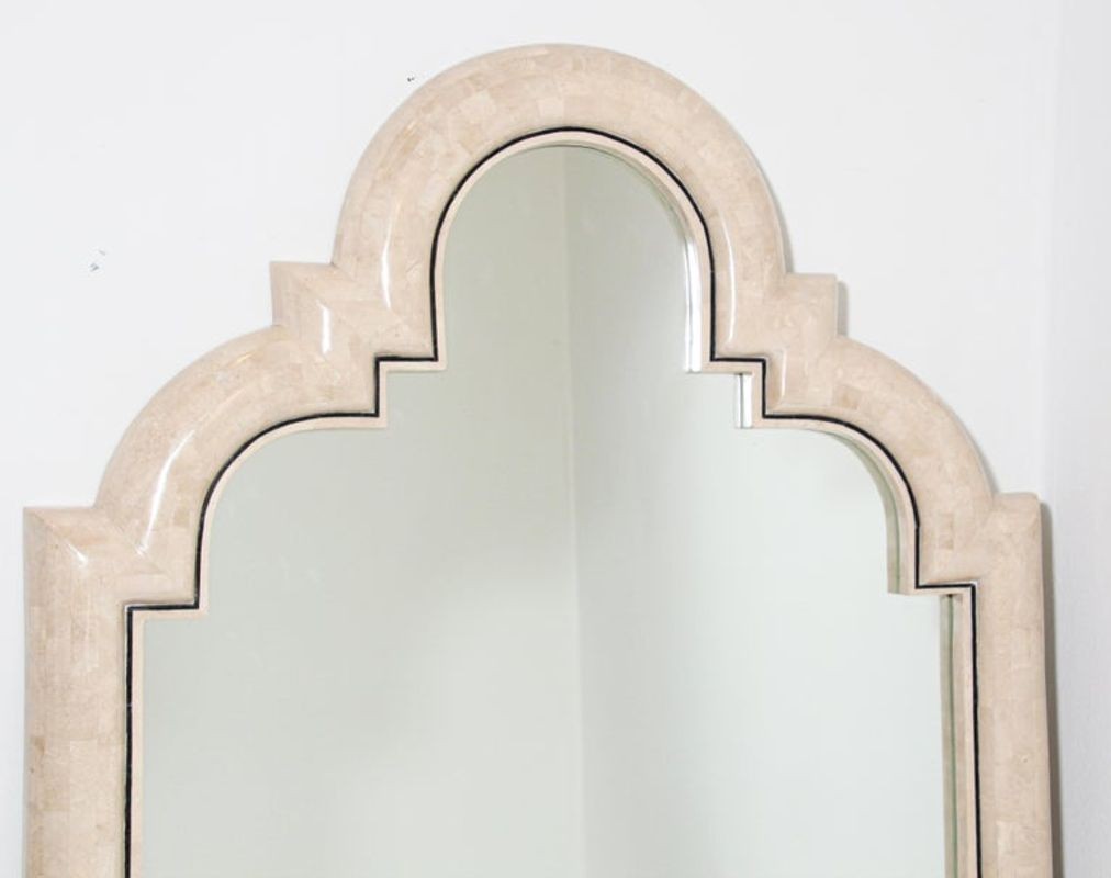 Moroccan Moorish Mirror Tessellated Stone by Maitland Smith.