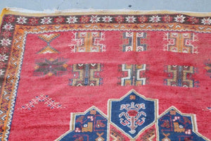 1960s Moroccan Vintage Hand-Woven Berber Rug