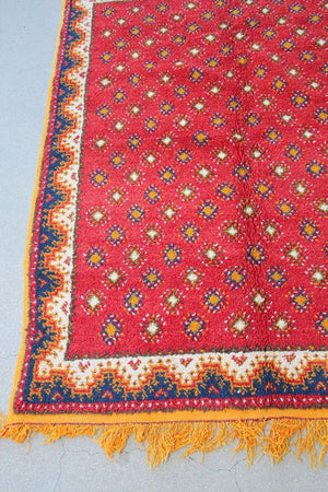 1960s Vintage Moroccan Hand-Woven Berber Carpet