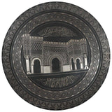 Moroccan Hanging Black Metal Tray from Meknes