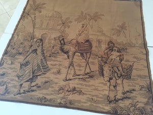 Tapestry with an 19th Century Orientalist Scene and Moorish Architecture