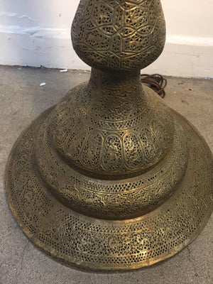 Antique 19th Century Brass Islamic Middle Eastern Persian Floor Lamp