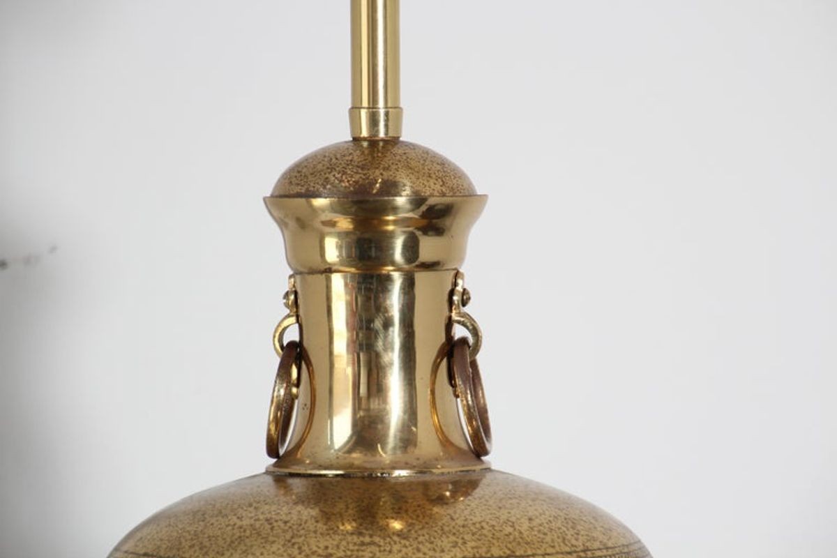 Anglo Indian Moorish Brass Table Lamp by Frederick Cooper