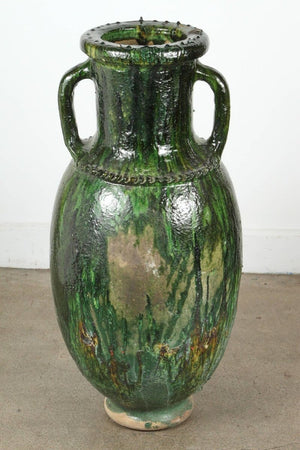 Moroccan Vintage Green Olive Jar