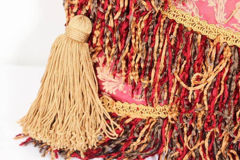 Moorish Style Decorative Red Throw Pillow by John Richard