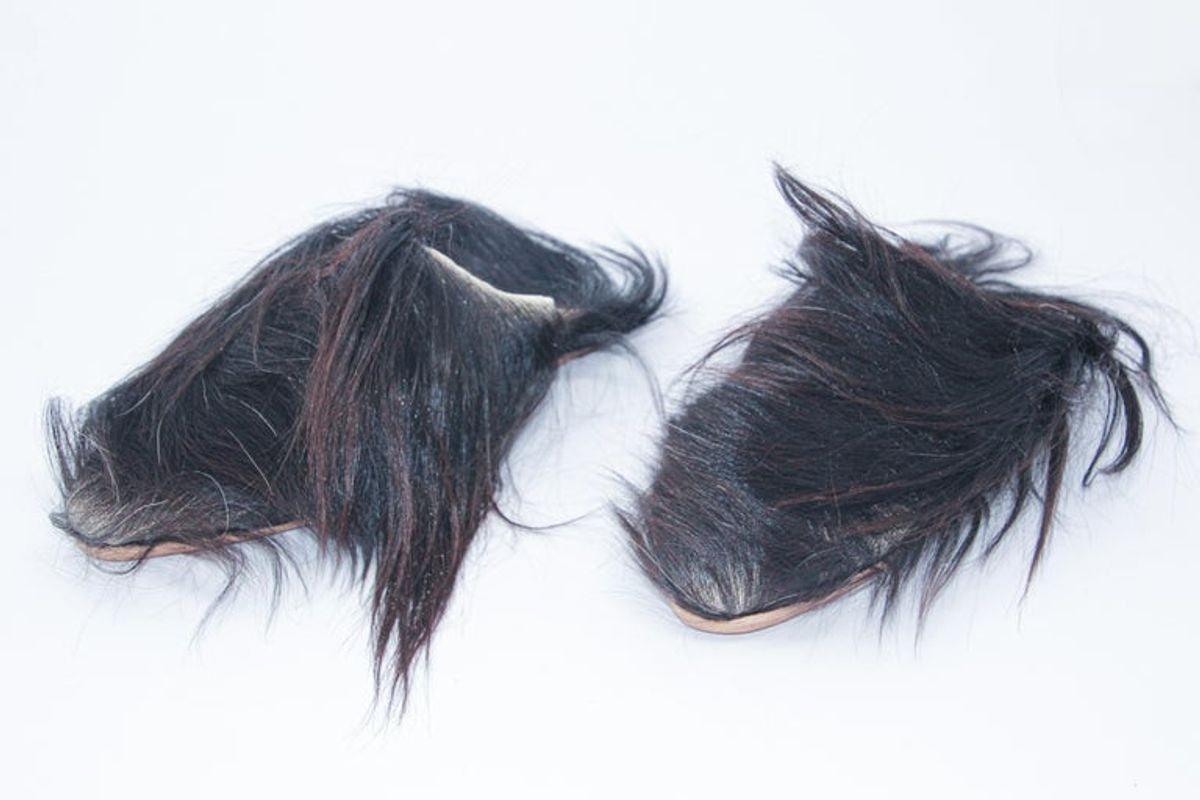 Gucci goat hair slippers top