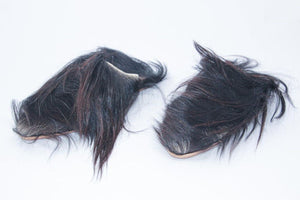 Moroccan Black Goat Hair Slippers