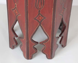 Moroccan Moorish Hand Painted Pedestal Table